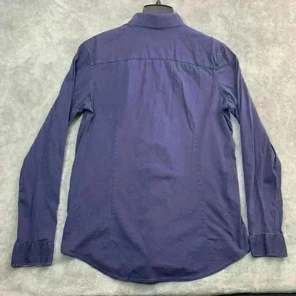 Butter Cloth Shirt Mens Large Tall Fit Button Up L/S Blue Cotton Casual Office - Picture 9 of 9